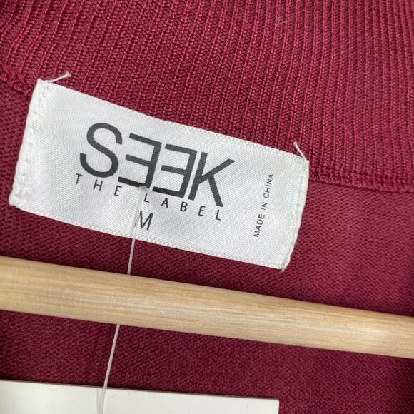 LF Seek The Label Burgundy Navy Black Crop Jacket Women's Size Medium M NWT - Picture 5 of 8